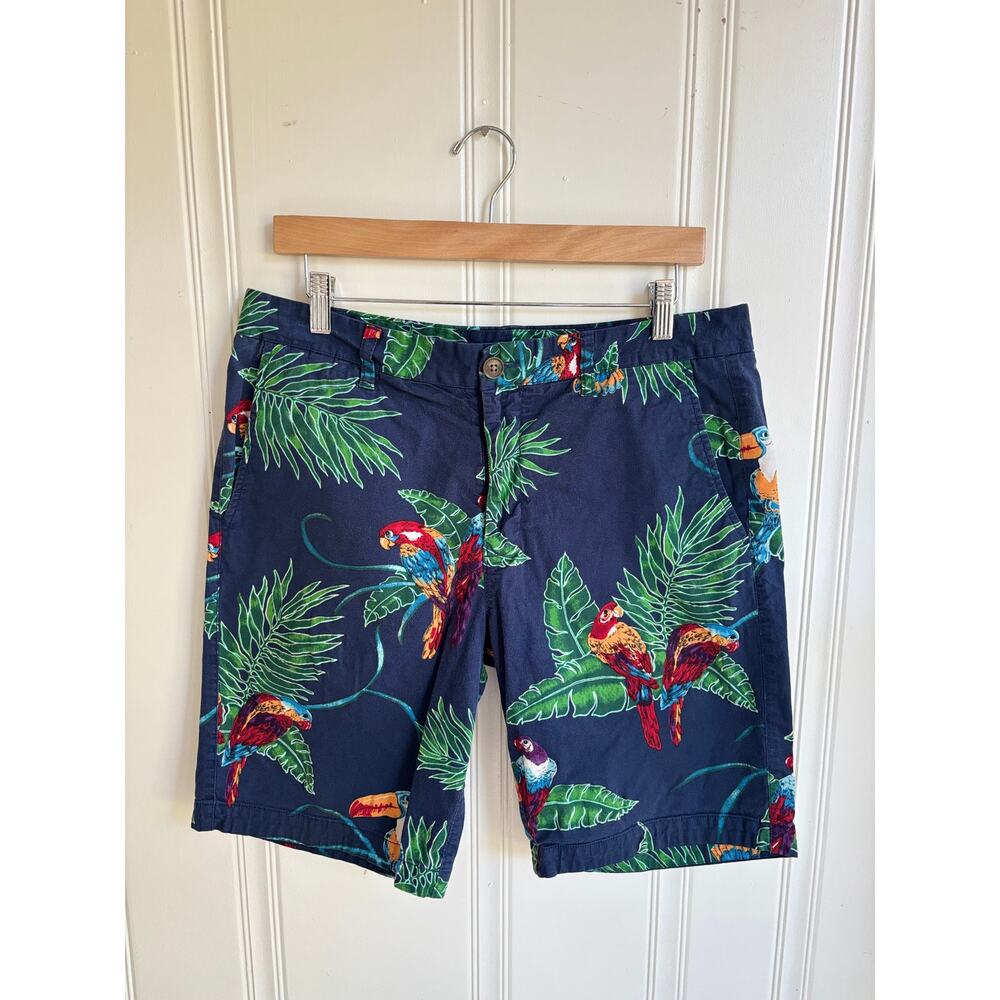 Bonobos Tropical Parakeet Leaf Print‎ Chino Short 9" Inseam Mens W33